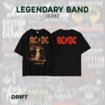 AC/DC Hells Bells Lightning PWR UP T-Shirt – Premium Rock Band Graphic Tee